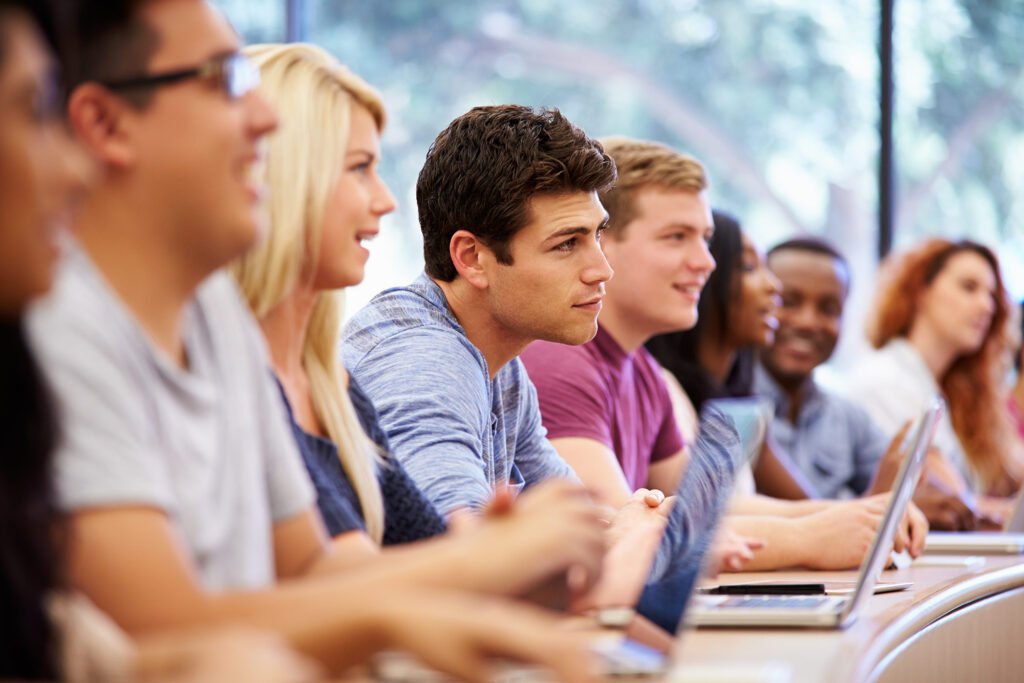 Students learning together in a classroom